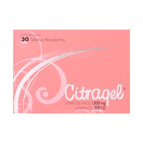 Citragel Citrato De Calcio Vitamina D3 1500mg 200UI Procaps Caja X 30