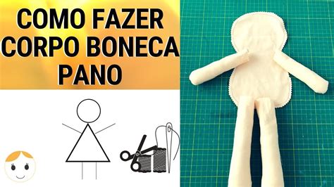 COMO FAZER CORPO DE BONECA DE PANO RISCAR COSTURAR ENCHER DRICA TV