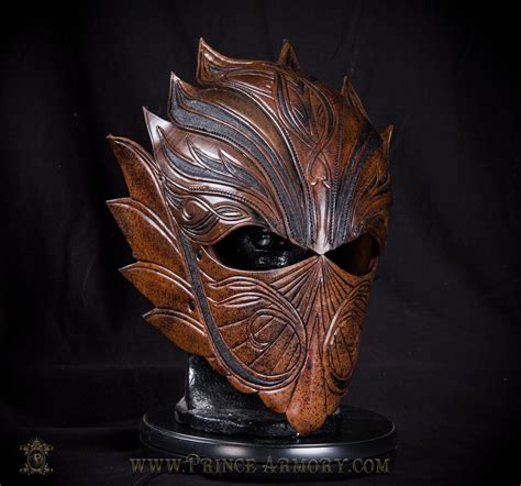 Elven Rogue Leather Helmet Masque En Cuir Armure En Cuir Armure