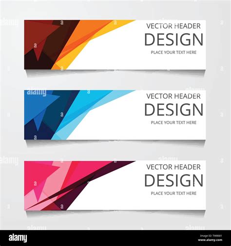 Vector abstract web banner design template. Collection of web banner ...