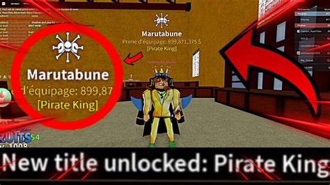 I Unlocked Pirate King Title Blox Fruit Youtube