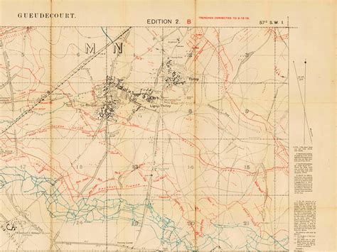 WW1 British Trench Map World War I Map WW1 Map Military - Etsy