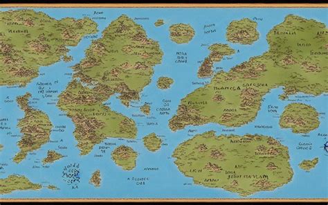 Lexica A World Map For A New Fantasy Land Topographical View With