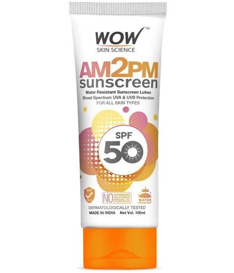 Wow Skin Science Am2pm Sunscreen Lotion 100 Ml Tube Buy Wow Skin