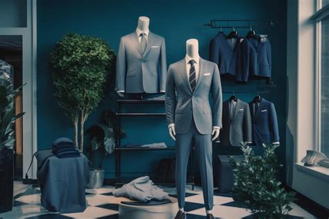 Premium Ai Image Modern Men Fashion In Retail Boutique Store