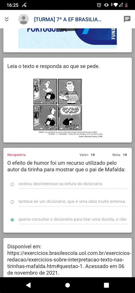 Observe A Tirinha Da Personagem Mafalda De Quino O Efeito De Humor