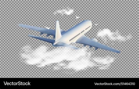 Realistic aircraft passenger plane in different Vector Image