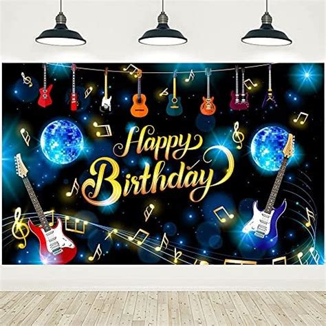 Amazon Musical Note Guitar Happy Birthday Backdrop Karaoke Themed