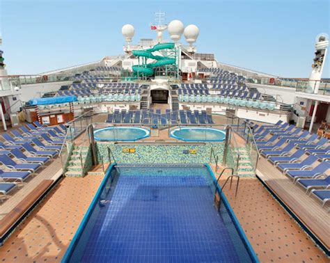 The main pool on the Lido Deck of Carnival Valor.