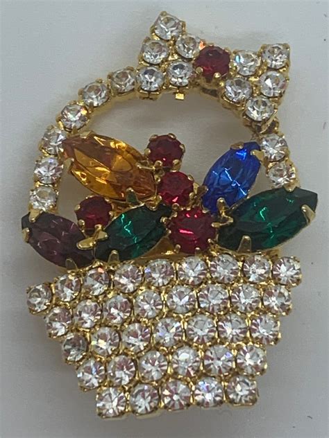 Signed Eisenberg Ice Rhinestone Gem