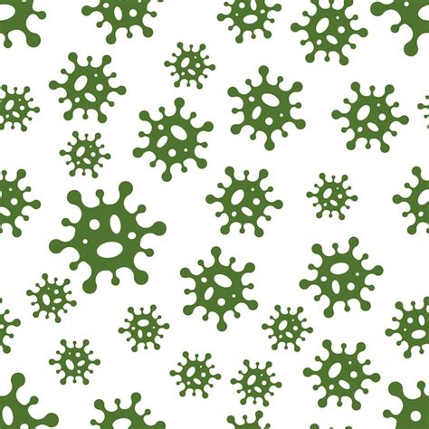 Premium Vector Seamless Background Virus Molecules Bacteria