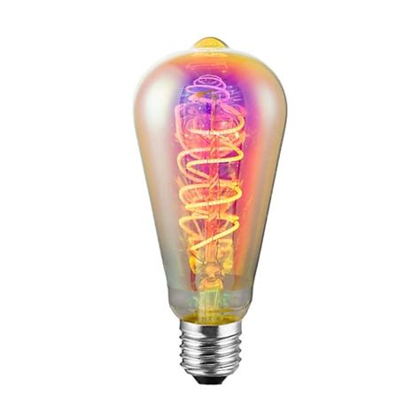 Ampoule Led décorative filament E27 ST64 4 W Rainbow Sampa Helios