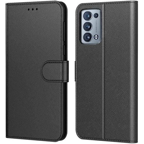 Coque Oppo Reno Pro G Noir Housse Etui Avec Languette Etui