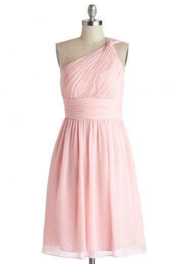 A Line One Shoulder Pink Chiffon Bridesmaid Dress Pm473 Promdress Me Uk