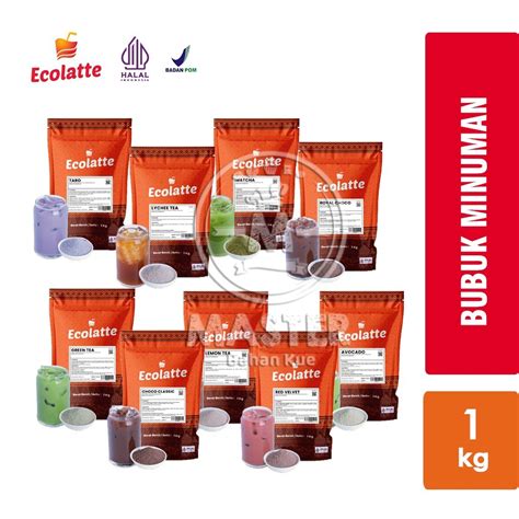 Jual Bubuk Minuman Rasa ECOLATTE Powder Drink Murah Enak 1 Kg