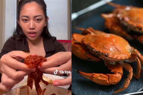 Reaksi Rachel Vennya Saat Makan Kepiting Mentah Nggak Nyangka Bakal