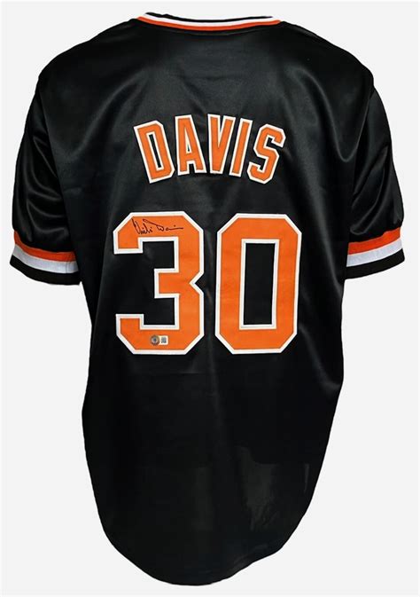 San Francisco Giants Chili Davis Autographed Pro Style Black Jersey BAS