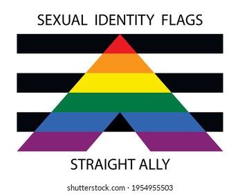 Straightally Symbols Sexual Identity Flag Lgbtq Stock Vector Royalty