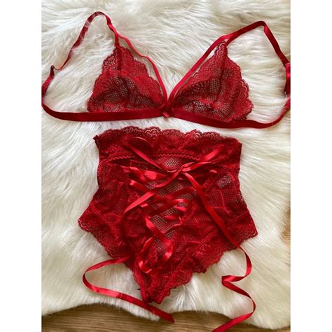 Conjunto Lingerie Renda Lacradora Sexy E Sensual Luxo Erotica