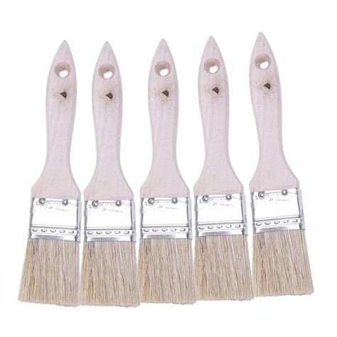 Furniture Painting 1 5 Wide Bristle Hair Wooden Handle Paint Brushes 5