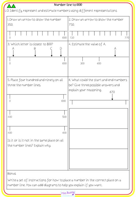 Number Line Worksheets Up To 1000 | Images and Photos finder