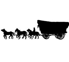 Horse and Covered Wagon Clipart