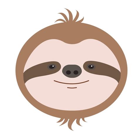 Cute sloth head, smiling face 2970923 Vector Art at Vecteezy