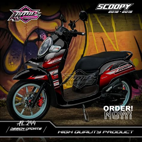 Jual Sticker Striping Motor HONDA SCOOPY NEW 2021 2023 Variasi Terbaru