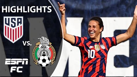 USA Vs Mexico Full Highlights USWNT Wins Behind Goals From Carli