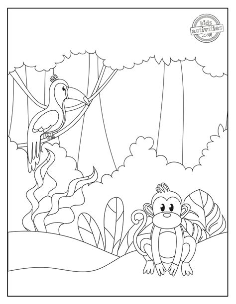 Exotic & Fun Jungle Animals Coloring Pages | Kids Activities Blog