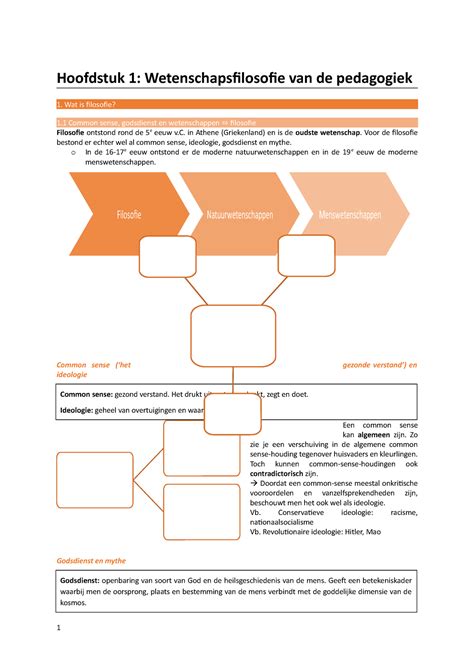 Samenvatting Filosofie Van De Pedagogische Wetenschappen P R A Ku