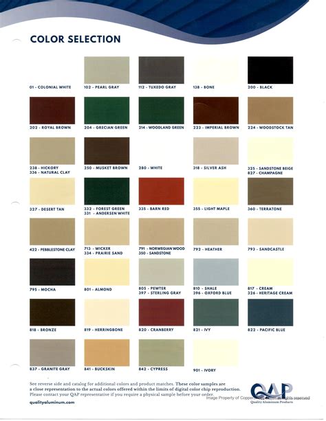 aluminum gutter color chart - Keski