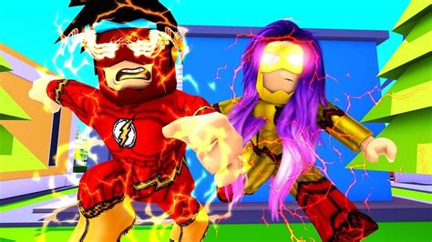 Consegui Os Poderes Do Flash No Roblox Youtube