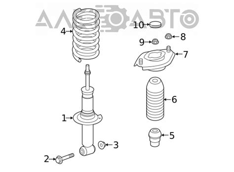 Стойка амортизатора в сборе задняя левая Subaru Outback 20- 20365AN01A ...