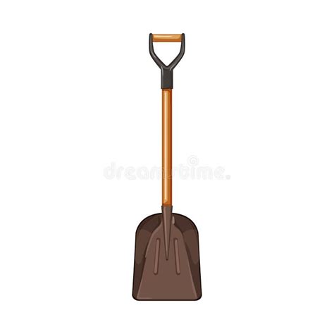 Farm Shovel Tool Cartoon Vector Illustration Stock Illustration