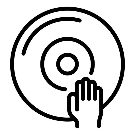 Dj disc icon, outline style 15689723 Vector Art at Vecteezy