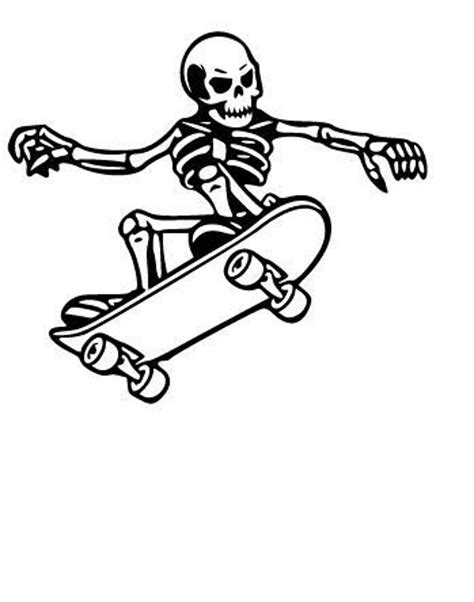 Skeleton Skateboard Svg Skeleton Svg Skeleton Silhouette Etsy