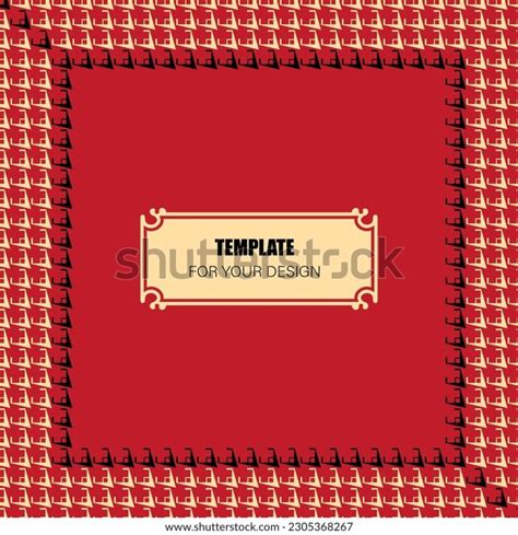 Vector Digital Border Frame Template Design Stock Vector (Royalty Free ...