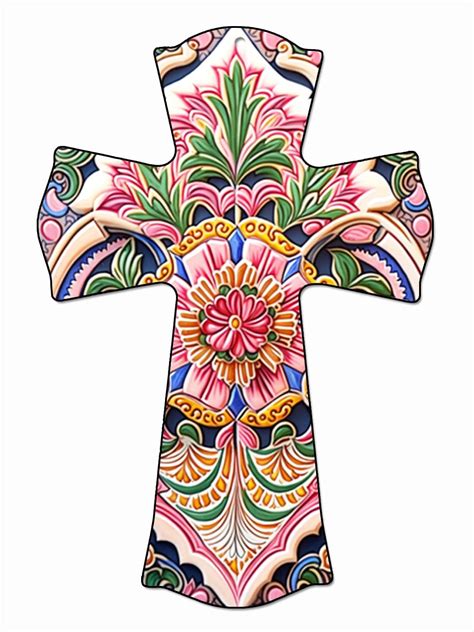 Amazon CALUOHO Rustic Wood Cross Hand Painted Talavera Ceramic