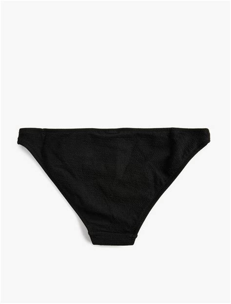 Siyah Kadın Basic Bikini Altı Dokulu 3SAK00128BM Koton