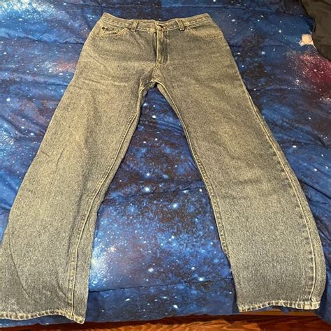 Vintage Lee Straight Leg Heavy Denim Jeans Waist Gem