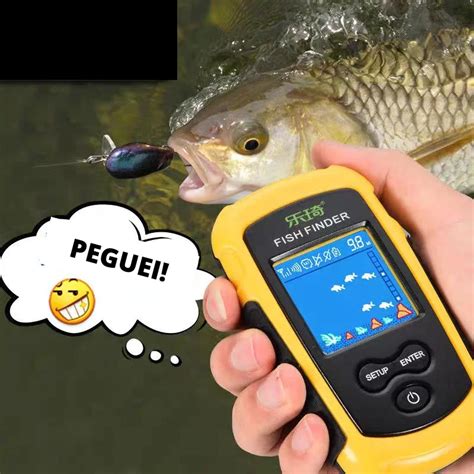 Detector De Peixe Localizador Util Para Pescas Facil De Manejar Detec O