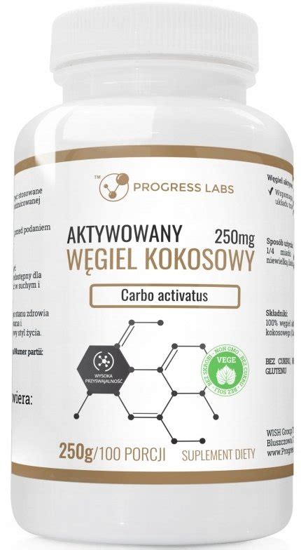 Progress Labs Aktywowany Węgiel Kokosowy 250 G Sklep EMPIK