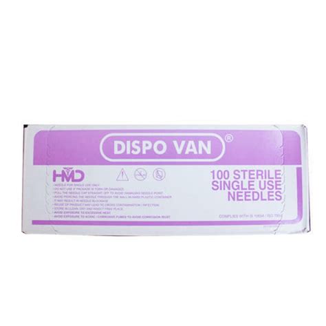 Stainless Steel Silver Dispo Van Sterile Needle For Hospital Size