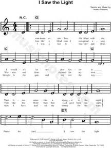 Hank Williams I Saw The Light Sheet Music For Beginners In C Major