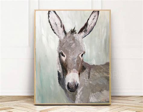 Donkey Print Donkey Wall Art Donkey Wall Decor Donkey | Etsy