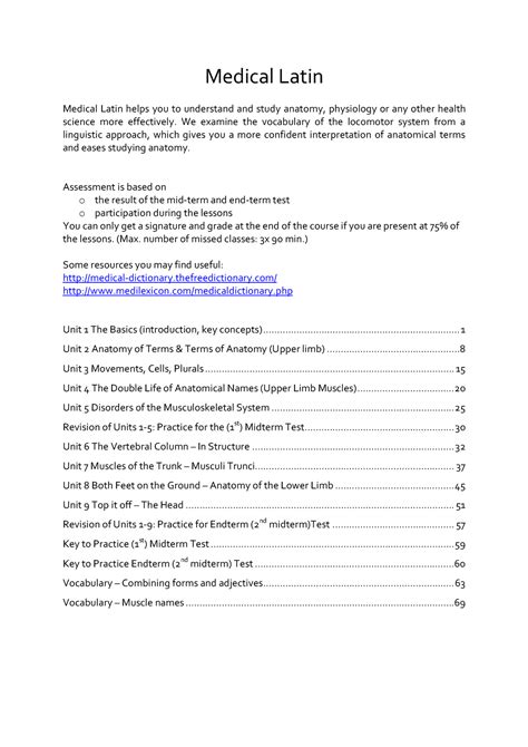 Medical Latin Students Book - Medical Latin Medical Latin helps you to