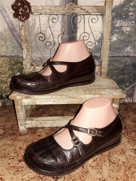 DANSKO Brown Leather Mary Jane Sandals Comfort Shoes Gem