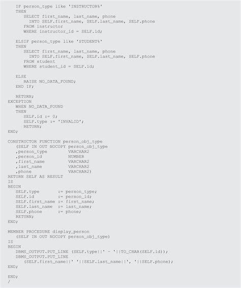 Code Snippets Oracle PL SQL By Example 6th Edition Book