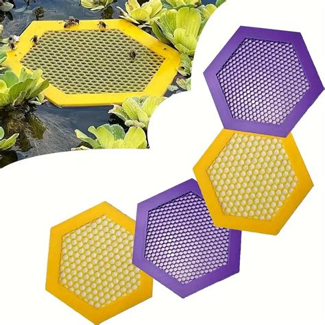 Printed Floating Bee Island Bee Waterer Plastic Beehive Temu